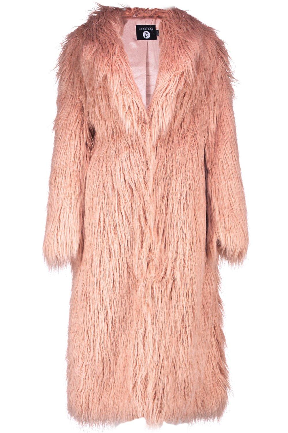 Boutique Mongolian Maxi Faux Fur Coat boohoo CA
